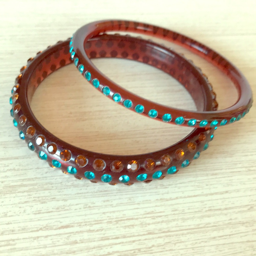 Brown and Teal Bangles ⚡️1/2 price add-on item ⚡️